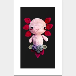 Floristic axolotl as a gift idea Posters and Art